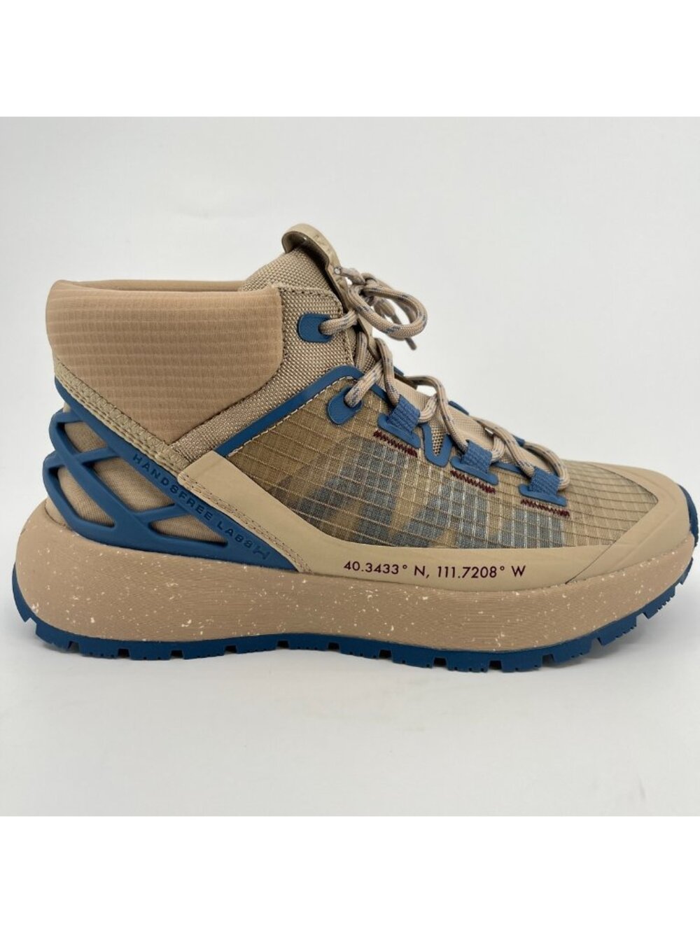 Kizik Wasatch Mid Womens Size 7D Brown Blue Outdoor Hands Free Hiking Boots